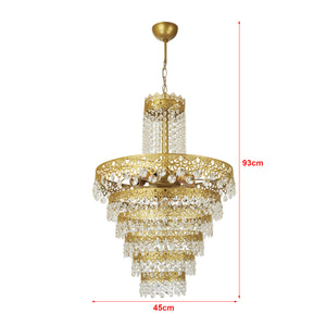 Lustre Fleetwood 93 x 45 x 45 cm 6 x E27 doré [lux.pro]