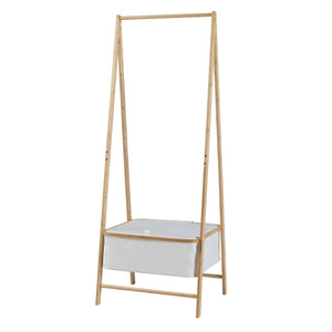 Portemanteau Iitti bambou polyester 159 x 60 x 45 cm naturel blanc [en.casa]