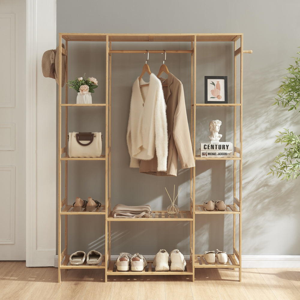 Porte-manteau Ilomantsi bambou [en.casa] - premiumXL