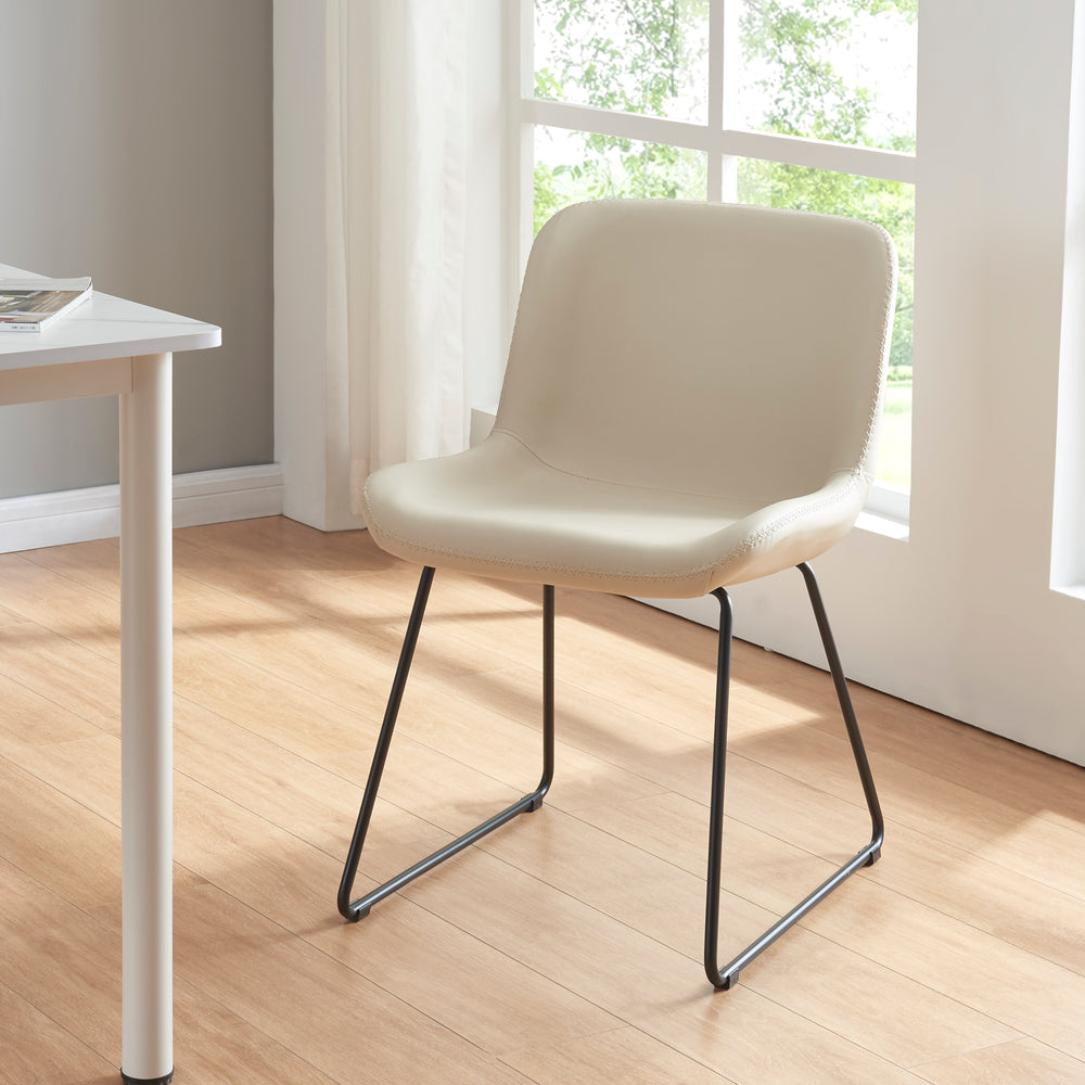 Chaise de salle à manger Kannus Lot de 2 Beige [en.casa]