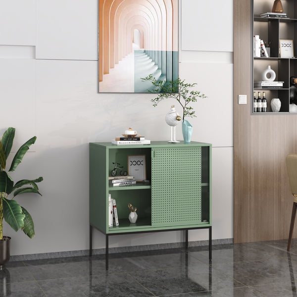 Buffet Eidsvoll 80x45x85cm Vert [en.casa]