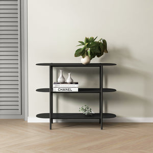 Console Enebakk 70x90x32cm Noir, mat [en.casa]