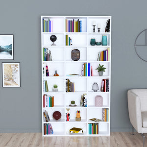 Bibliothèque Askvoll 178x102x16cm Blanc [en.casa]