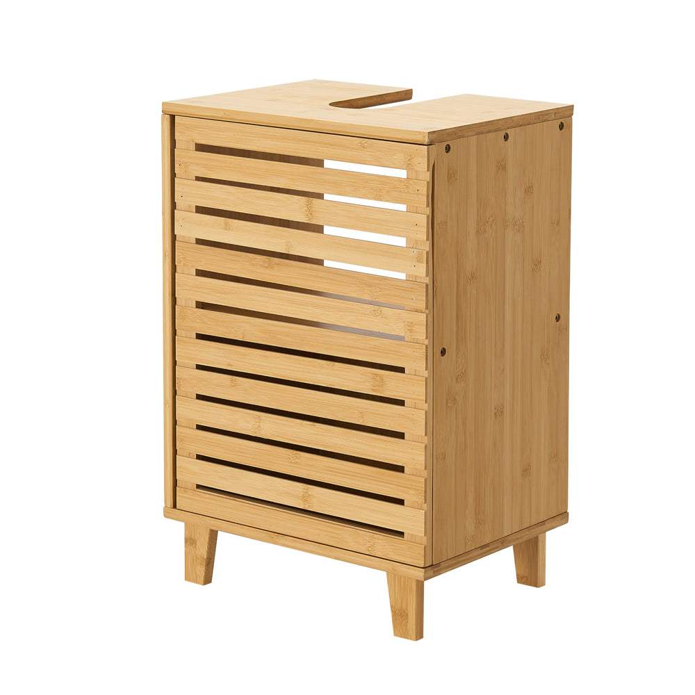 Meuble sous-lavabo Iveland 60x40x30cm Bambou [en.casa]