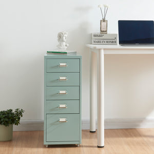 Caisson de bureau Kökar à roulettes avec 5 tiroirs 69 x 28 x 41 cm [en.casa]