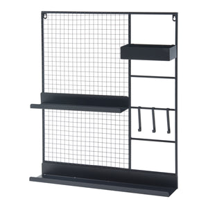 Grille murale Westre 70x60x11cm Métal Noir [en.casa]