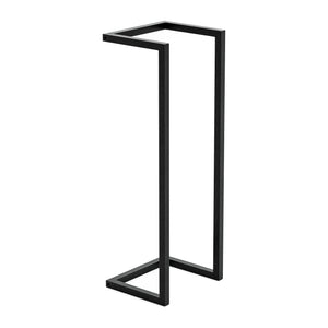 Porte-serviettes mural Loppa acier 70 x 25 x 20 cm noir [en.casa]
