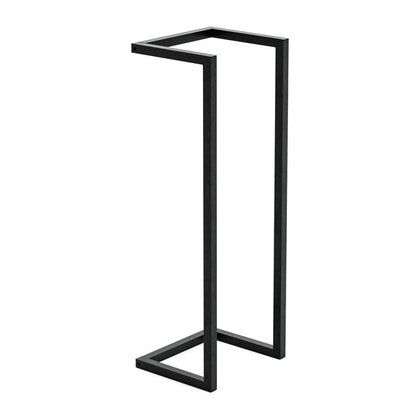 Porte-serviettes mural Loppa acier 70 x 25 x 20 cm noir [en.casa]