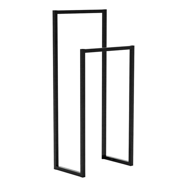 Portant à vêtements Holtålen avec deux barres de penderie acier 90 x 40 x 25 cm noir [en.casa]