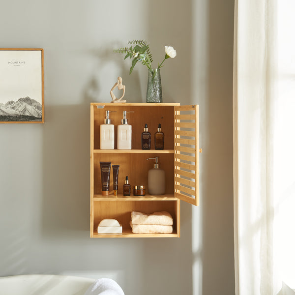 Armoire de salle de bain Gjesdal 60x40x20 cm Bambou [en.casa]