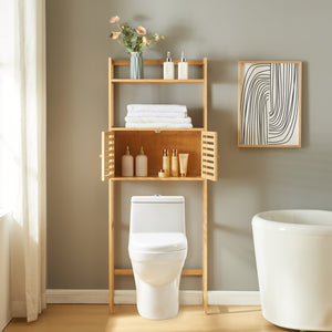 Étagère de salle de bain Haugesund 158x60x26 cm Bambou [en.casa]