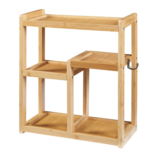 Étagère de salle de bain Höör 42x37x17 cm Bambou [en.casa]