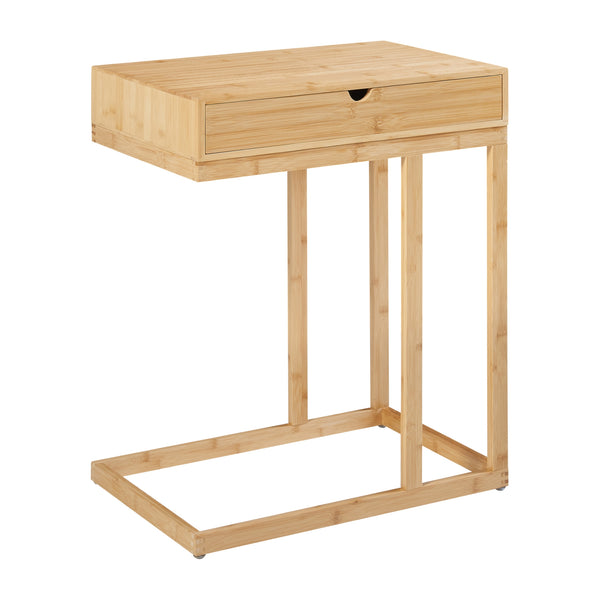 Table d'ordinateur portable Kåfjord avec tiroir Bambou [en.casa]