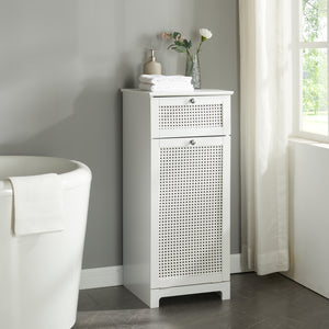 Armoire à linge Karlsøy 90x38x40cm Blanc [en.casa]