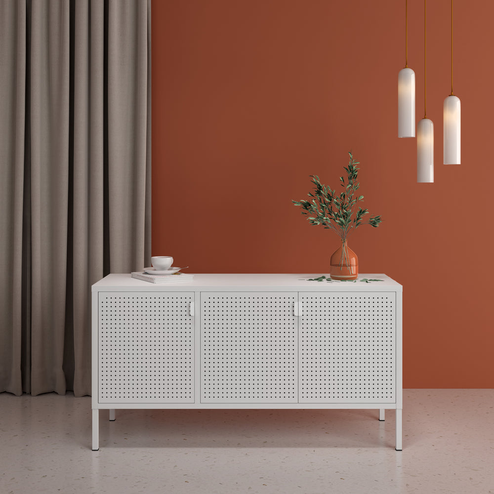 Fernsehschrank Castelli 114 x 40 x 60 cm Stahl [en.casa] - premiumXL