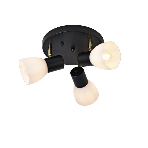 Plafonnier Abbey Noir / Blanc [lux.pro]