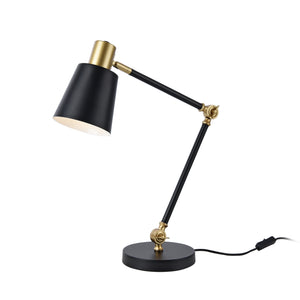 Lampe de table Abergele Noir / Doré [lux.pro]