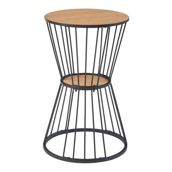 Table d'appoint Fossbergom Noir/Aspect chêne [en.casa]