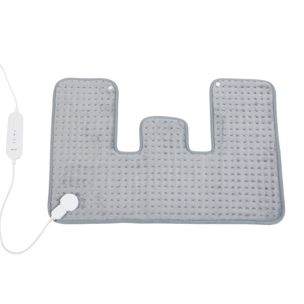 Coussin chauffant électrique Borrello 100W 65x45cm Gris [en.casa]