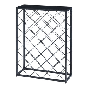 Casier à vin Taivassalo pour 25 bouteilles acier 72 x 53 x 20 cm noir mat [en.casa]