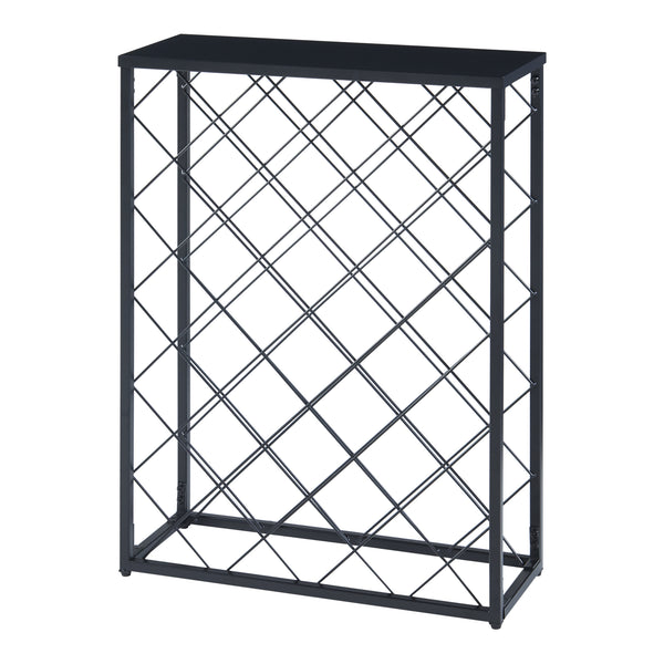 Casier à vin Taivassalo pour 25 bouteilles acier 72 x 53 x 20 cm noir mat [en.casa]