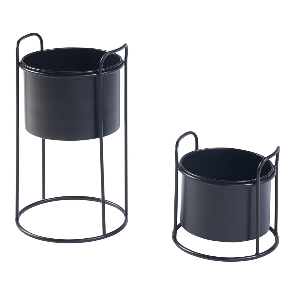 Support de plantes Osen lot de 2 métal noir [en.casa] - premiumXL