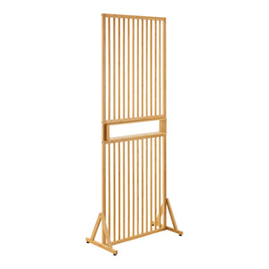 Paravent Fron 197x75,5x40 cm Bambou [en.casa]