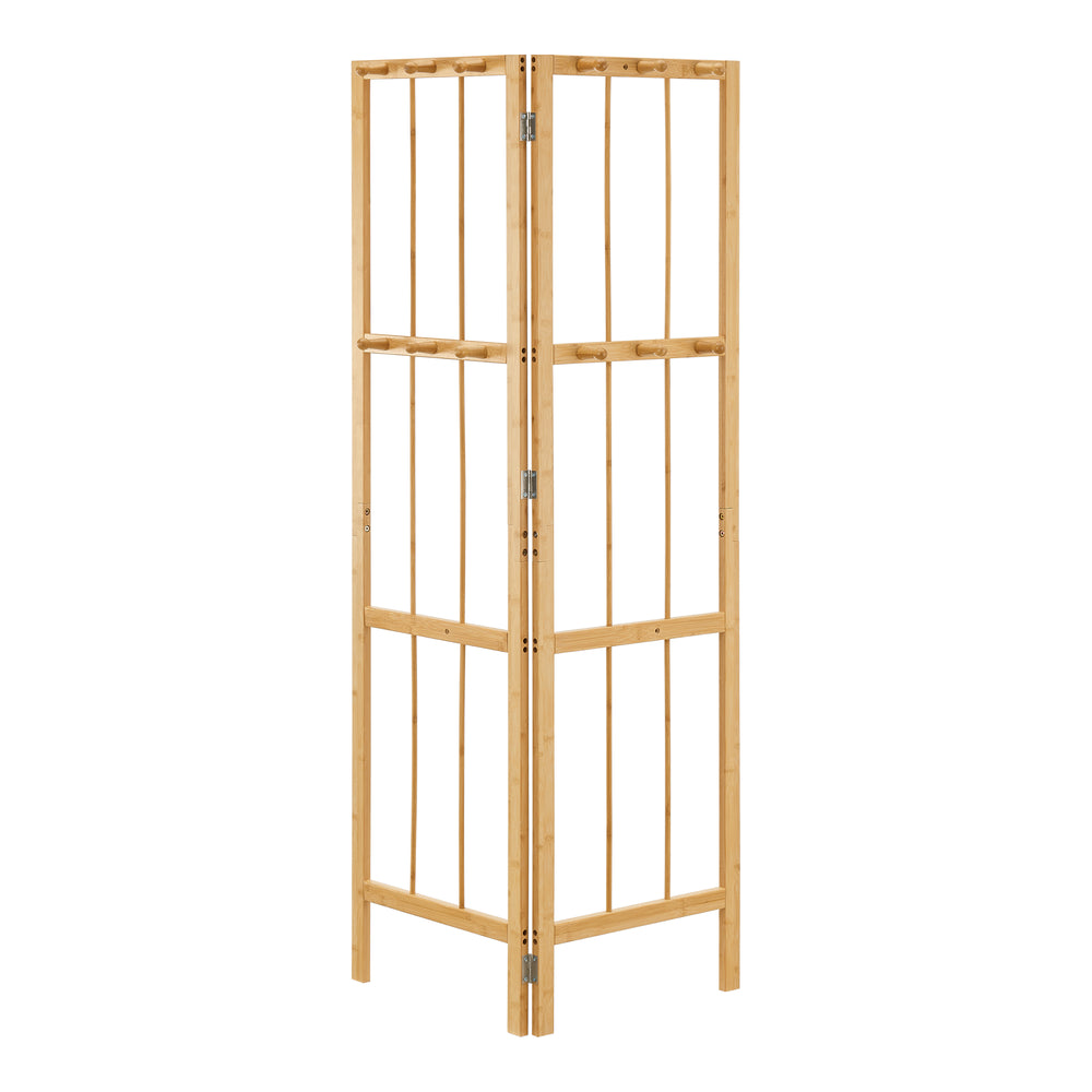 Eckgarderobe Hyllestad 165,5x92x8cm Bambus [en.casa] - premiumXL