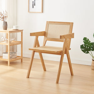 Chaise de salle à manger Asikkala bambou rotin 79 x 50 x 50 cm naturel [en.casa]