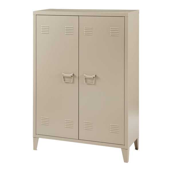 Armoire métallique Oripää - 110x75x33cm - Couleur chameau
