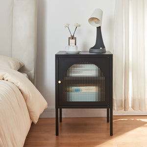 Table de nuit Karlskrona 60x42,5x40 cm Noir, mat [en.casa]