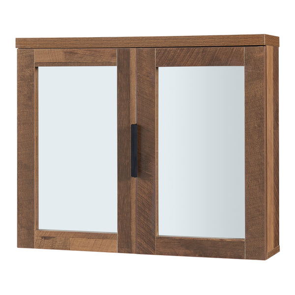 Armoire miroir Namsskogan 50x60x15cm aspect noyer [en.casa]