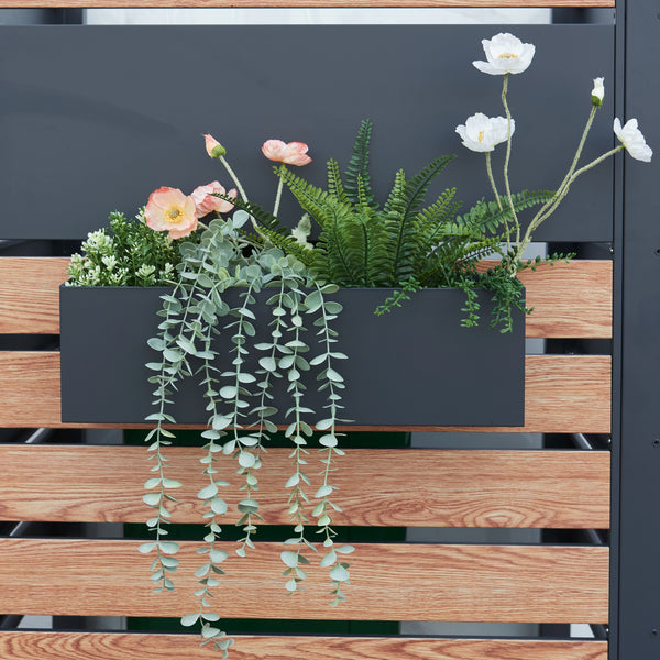 Jardinière Achtkarspelen 50x12x15cm Anthracite [en.casa]