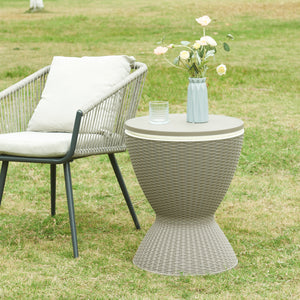 Table réfrigérée Atessa 58x48,5cm Marron clair [casa.pro]