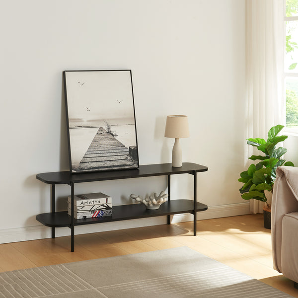 Table TV Samnanger 120x40x45 cm Noir [en.casa]