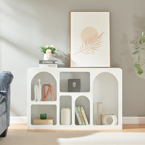 Buffet Vågå avec compartiments ouverts 110x30x70 cm Blanc [en.casa]