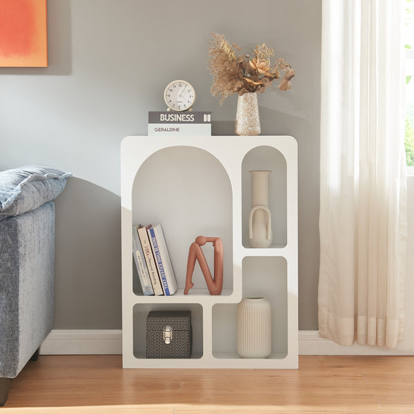 Étagère sur pied Vågå 80x60x24 cm Blanc [en.casa]