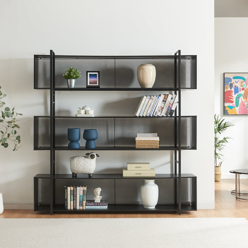 Étagère Randaberg 180x180x33 cm Noir [en.casa] - premiumXL