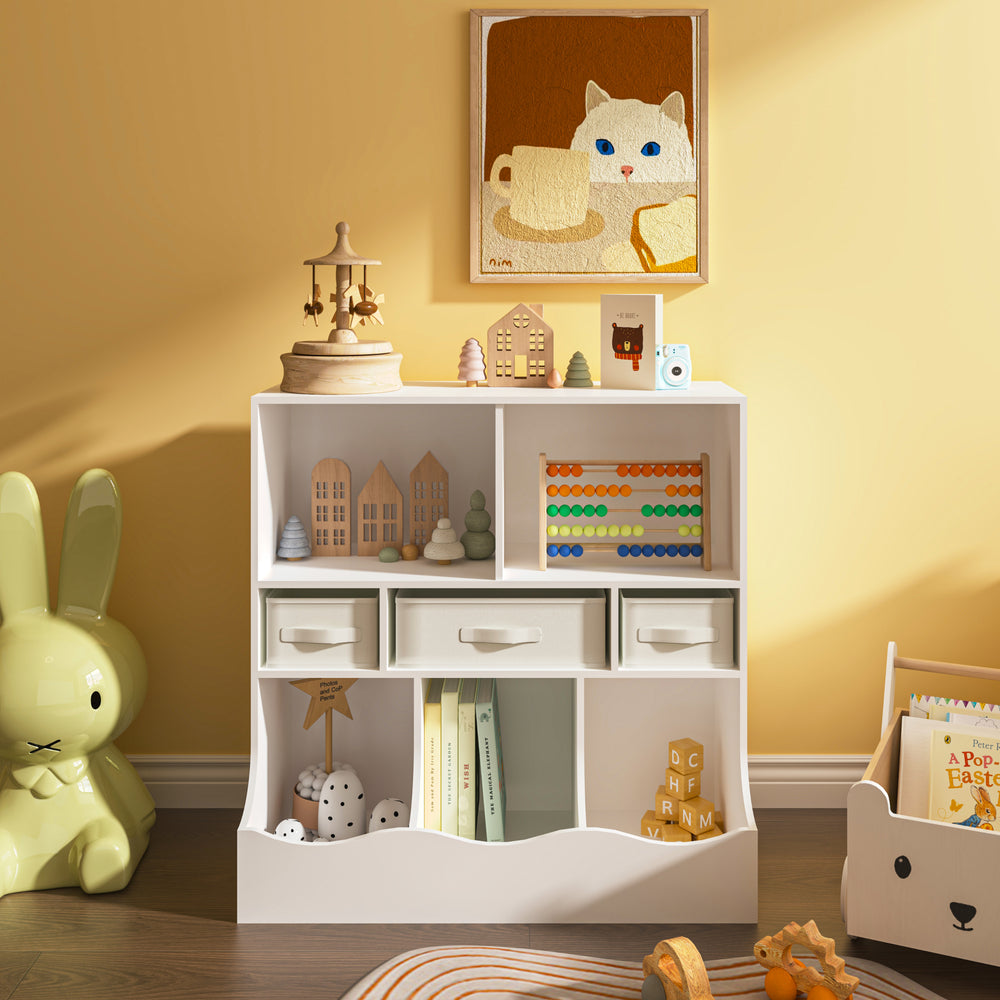 Étagère pour enfants Vastesa 75x80x40 cm blanc [en.casa] - premiumXL