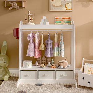 Porte-manteau pour enfants Moskenes 107x95x61 cm Blanc [en.casa]