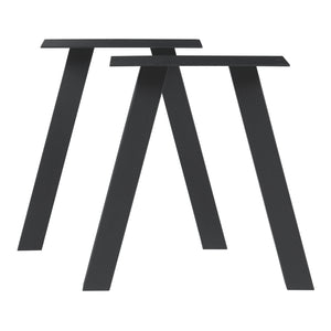 Ensemble de 2 pieds de table Mariager 42x40cm Noir [en.casa]