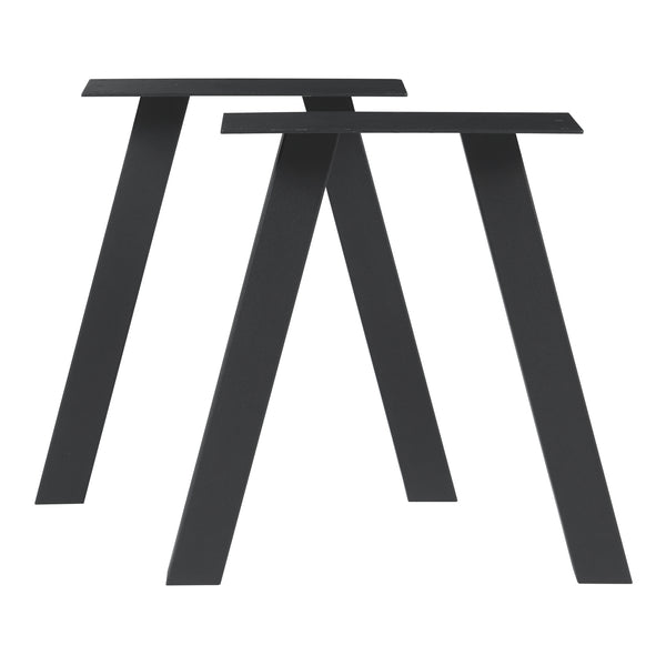 Ensemble de 2 pieds de table Mariager 42x40cm Noir [en.casa]