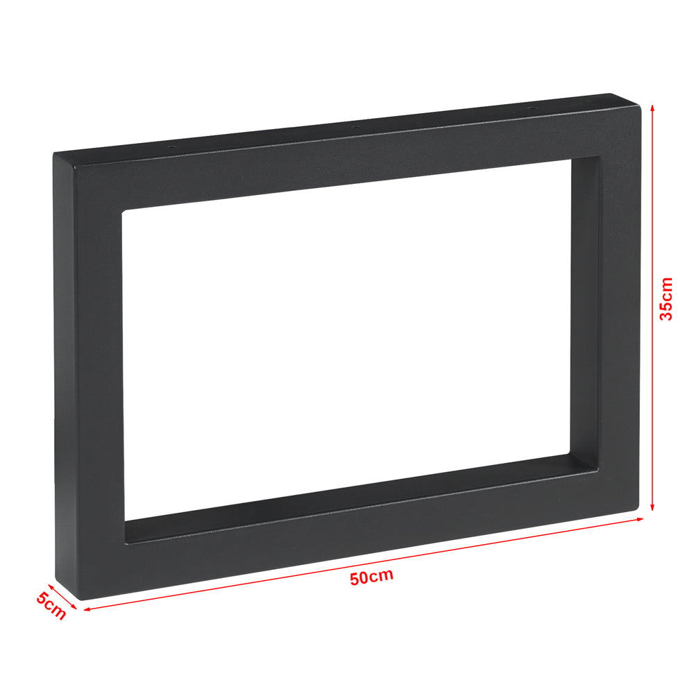 Tischgestell 2er Set Lunderskov 35x50cm Schwarz [en.casa] - premiumXL