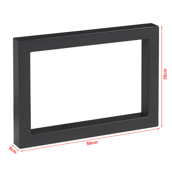 Ensemble de 2 pieds de table Lunderskov 35x50cm Noir [en.casa]