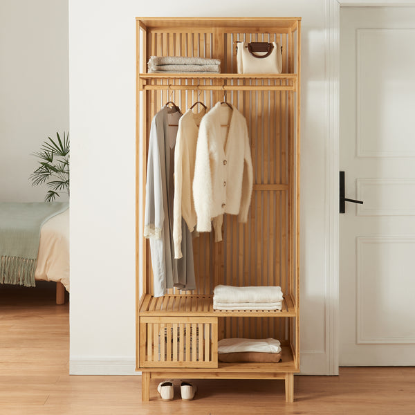 Portemanteau Ypäjä 187 x 80 x 47 cm bambou naturel [en.casa]