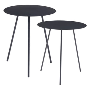 Table d'appoint Sula lot de 2 noir [en.casa]