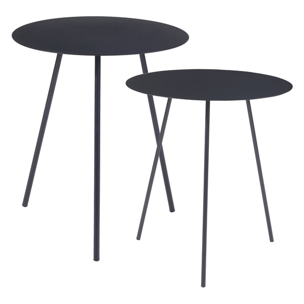 Table d'appoint Sula lot de 2 noir [en.casa]