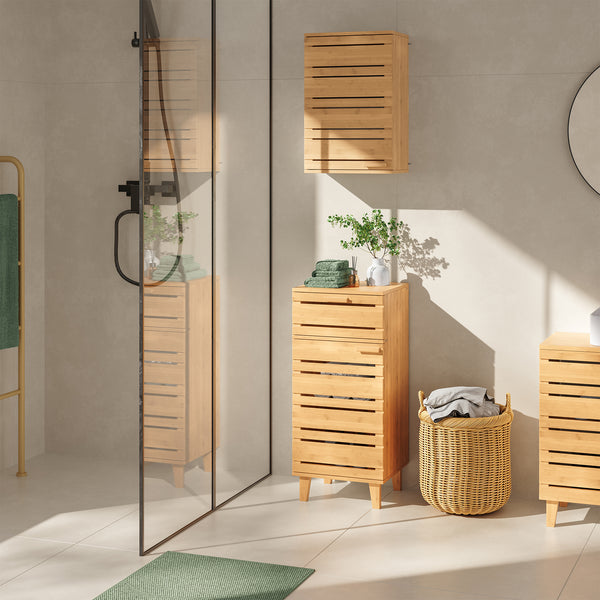 Armoire de salle de bain Epind bambou naturel [en.casa] 