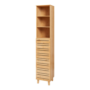 Meuble colonne de salle de bain Epind bambou 180 x 33 x 30 cm naturel [en.casa]