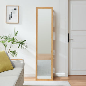 Étagère miroir As 170x40x35 cm Bambou [en.casa]